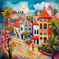 Simplistic Delights 119 by Lazar Studio Ceramic Tile Mural OB-LAZ12-10