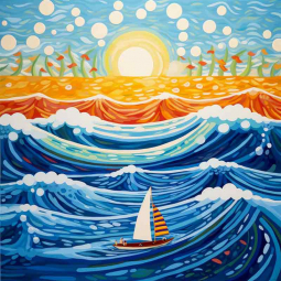 By the Waters Edge 9 by Lazar Studio Ceramic Accent & Decor Tile OB-LAZ14-65AT