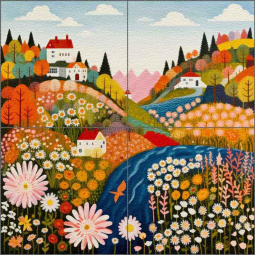 Landscapes in Harmony 21 by Lazar Studio Glass Tile Mural OB-LAZ17-62