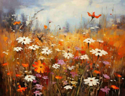 Sunlit Fields 2 by Lazar Studio Ceramic Accent & Decor Tile OB-LAZ501-1AT
