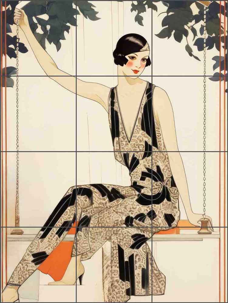 Elegance Embodied 39 by Lazar Studio Ceramic Tile Mural OB-LAZ63-17