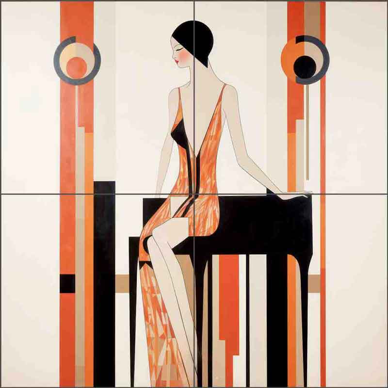 Elegance Embodied 31 by Lazar Studio Ceramic Tile Mural OB-LAZ63-50