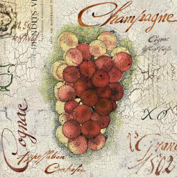 Grapes II by Louise Montillio Ceramic Accent & Decor Tile OB-LM95bAT