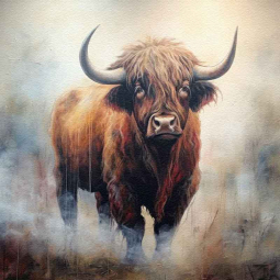 Bison Dreams by NOVAE Glass Tile Mural OB-NOV36
