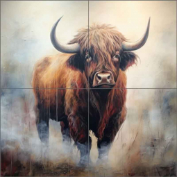 Bison Dreams by NOVAE Ceramic Tile Mural OB-NOV36