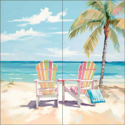 Eternal Sunshine - Coastal Embrace 173 by Irena Orlov Ceramic Tile Mural OB-ORL24579-57