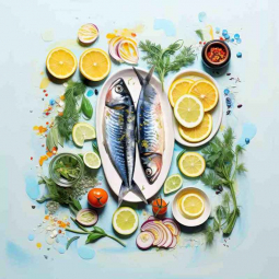 Fish Food Artistry 6 by Irena Orlov Ceramic Accent & Decor Tile OB-ORL25143-2AT