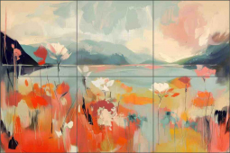 Wildflower Waltz 11 by Irena Orlov Ceramic Tile Mural OB-ORL25310-13
