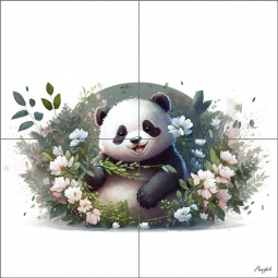 Super Cute 3 by Roozbeh Bahramali Ceramic Tile Mural OB-ROZ162