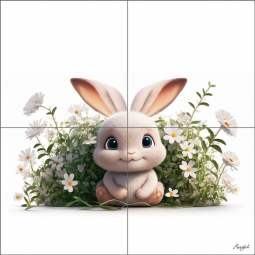 Super Cute 4 by Roozbeh Bahramali Ceramic Tile Mural OB-ROZ163