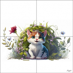 Super Cute 5 by Roozbeh Bahramali Ceramic Tile Mural OB-ROZ164