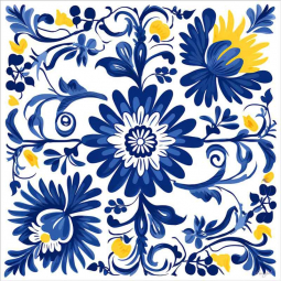 Adornments 5 by Roozbeh Bahramali Ceramic Accent & Decor Tile OB-ROZ393AT