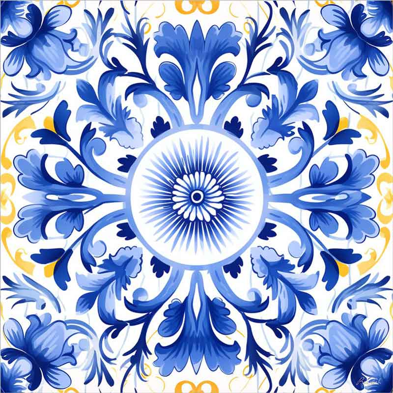 Adornments 7 by Roozbeh Bahramali Ceramic Accent & Decor Tile OB-ROZ395AT