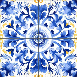 Adornments 7 by Roozbeh Bahramali Ceramic Tile Mural OB-ROZ395