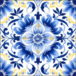Adornments 8 by Roozbeh Bahramali Ceramic Tile Mural OB-ROZ396