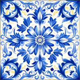 Adornments 9 by Roozbeh Bahramali Ceramic Tile Mural OB-ROZ397