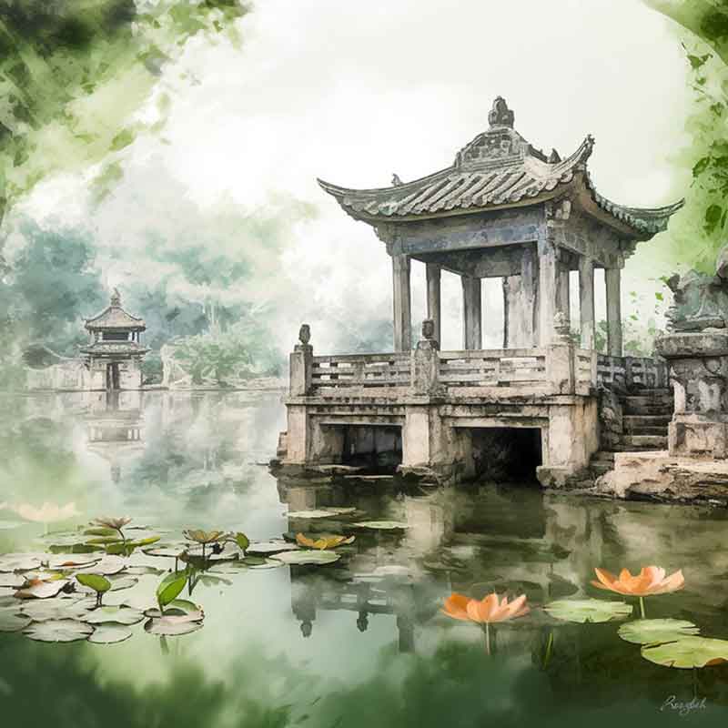 Serenity 5 by Roozbeh Bahramali Ceramic Accent & Decor Tile OB-ROZ663AT