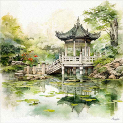 Serenity 6 by Roozbeh Bahramali Floor Tile Mural OB-ROZ664