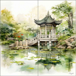 Serenity 6 by Roozbeh Bahramali Ceramic Tile Mural OB-ROZ664