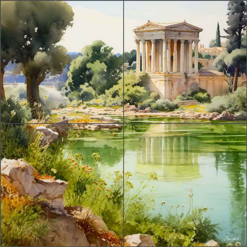 Traces 4 by Roozbeh Bahramali Ceramic Tile Mural OB-ROZ702