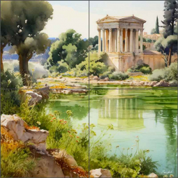 Traces 4 by Roozbeh Bahramali Ceramic Tile Mural OB-ROZ702