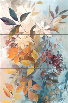 Flower Splash 2 by Ray Powers Ceramic Tile Mural OB-RPA156