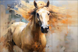 Palomino 1 by Ray Powers Glass Tile Mural OB-RPA191