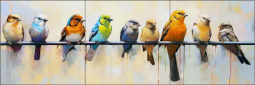 Chorus Line 2 by Ray Powers Ceramic Tile Mural OB-RPA253