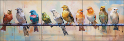 Chorus Line 3 by Ray Powers Ceramic Tile Mural OB-RPA254