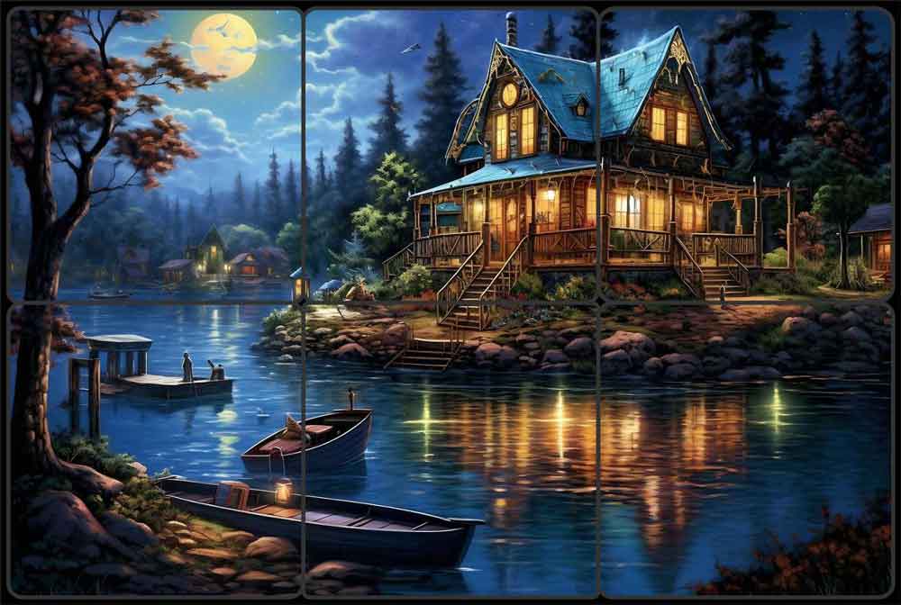 Bayou Country by Ray Powers Tumbled Stone Tile Mural OB-RPA368