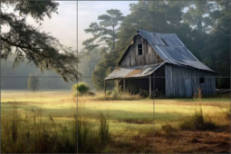 Shanty in the Woods by Ray Powers Ceramic Tile Mural OB-RPA551