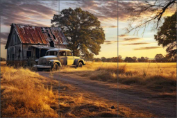 Ramshackle Sunset by Ray Powers Ceramic Tile Mural OB-RPA553