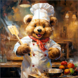 What's Cookin' 1 by Ray Powers Ceramic Tile Mural OB-RPA840