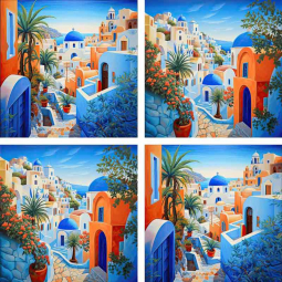 Oia Caldera by Ray Powers Ceramic Accent & Decor Tile Set OB-RPAAT-Set1CS