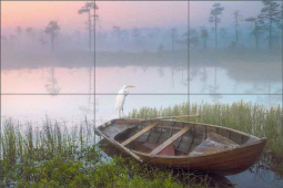 Aquatic Resters 1 by Steve Hunziker Ceramic Tile Mural OB-SH1116