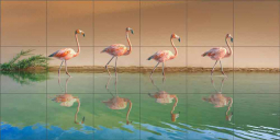 Plumage Parade by Steve Hunziker Ceramic Tile Mural OB-SH1213