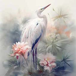 Elegant Plumage 1 by Steve Hunziker Ceramic Accent & Decor Tile OB-SH1350AT