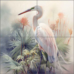 Elegant Plumage 2 by Steve Hunziker Glass Wall & Floor Tile Mural OB-SH1351