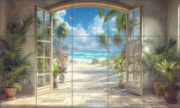 Living the Dream, Two by Steve Hunziker Ceramic Tile Mural OB-SH1814