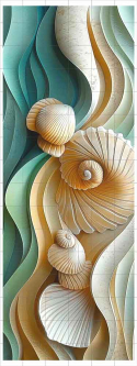 Ocean View 8 Portrait by Steve Hunziker Glass Tile Mural OB-SH1857P