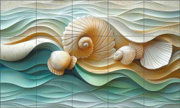 Ocean View, Eight by Steve Hunziker Ceramic Tile Mural OB-SH1857