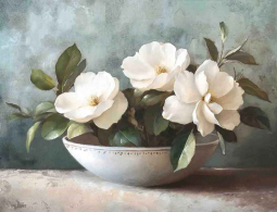 Still Blossoms 1 by Steve Hunziker Accent & Decor Tile OB-SH2484AT