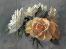 Roses in Light by Wilder Rich Ceramic Tile Mural OB-WR001