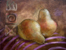 Green Pears by Wilder Rich Ceramic Accent & Decor Tile OB-WR690bAT