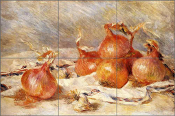 Onions by Pierre Auguste Renoir Ceramic Tile Mural PAR002