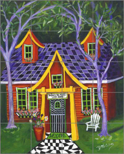 There's No Place Like Home by Debbie McCulley Ceramic Tile Mural POV-DM025