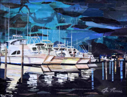 Docked by Jim Nonas Ceramic Accent & Decor Tile POV-JN012AT