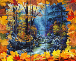 Colors of Oak Creek by Jim Todd Ceramic Tile Mural POV-JTA015