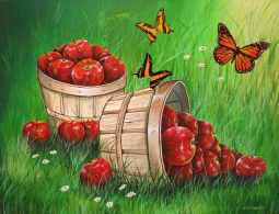 Apples II by Jeff Wilkie Ceramic Accent & Decor Tile POV-JWA031AT