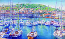 Sete, France by Mayumi Ohno Ceramic Tile Mural POV-MO010